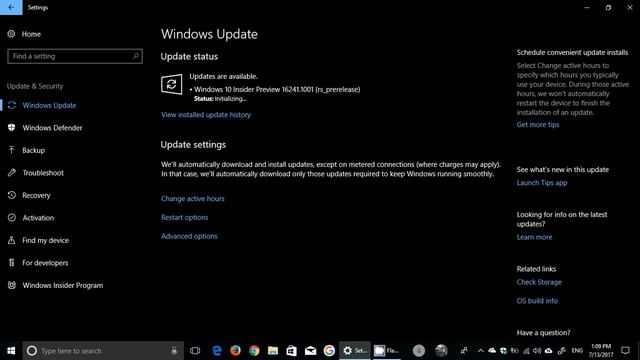 Windows 10 Insider preview Build 16241 Available for Fast Ring July 13th 2017 смотреть онлайн
