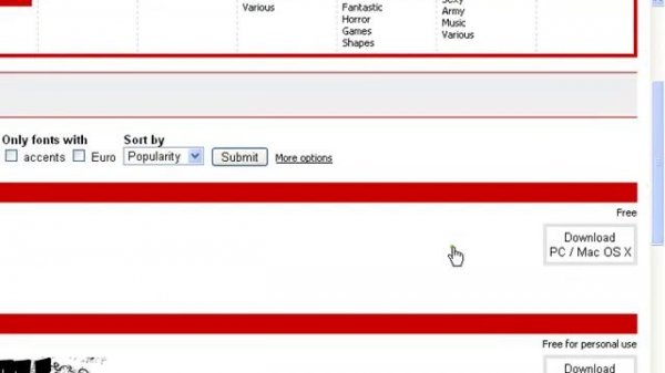 How to download fonts online- dafont.com
