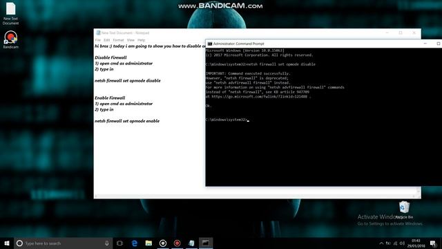 Hidden CMD trick: How to Disable or Enable Firewall смотреть онлайн