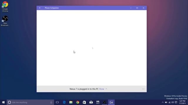 Phone Companion App Walkthrough - Windows 10 Build 10162! смотреть онлайн