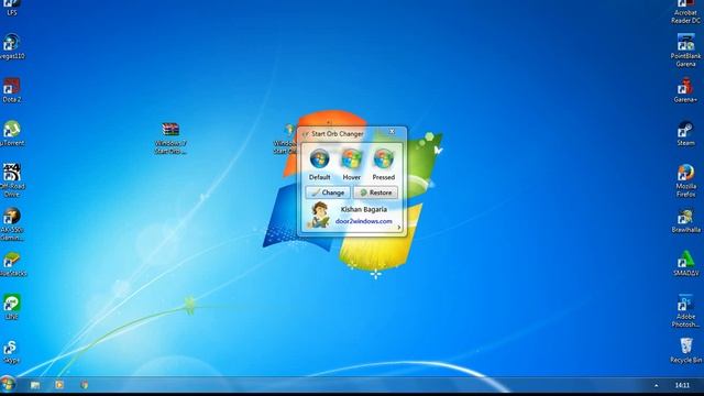 Cara Mengganti Icon Start Di Windows 7 TUTORIAL#1 смотреть онлайн