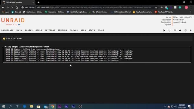 Using Unraid Server as a Folding@Home Client смотреть онлайн