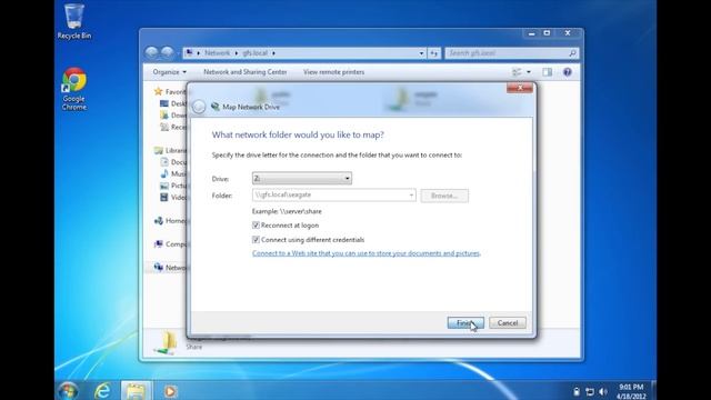 Mapping Drive with GFS on Windows 7 смотреть онлайн