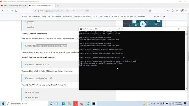 Tensorflow installation Anaconda 2021 смотреть онлайн