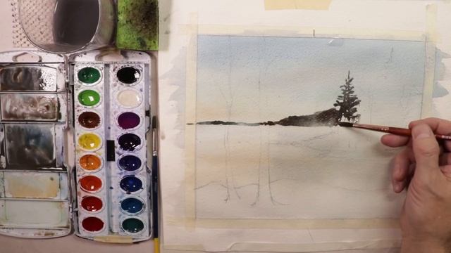 BEGINNERS LANDSCAPE - WATERCOLOR in 5 with Chris Petri смотреть онлайн