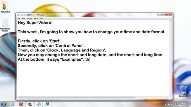SV HowTo: How to change your time and date format on Windows 7 (Full HD) ® смотреть онлайн