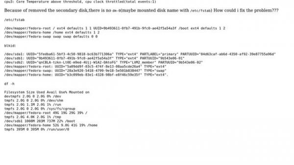 Unix & Linux: Error messages::ext4-fs error(device dm-0) after write-error on swap device