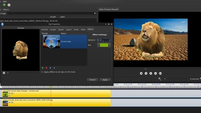 Use Chroma key (Green Screen Removal) in OpenShot Video Editor on Linux Mint 17.2 смотреть онлайн