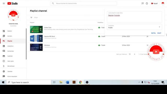 Cara Membuat Playlist Youtube смотреть онлайн