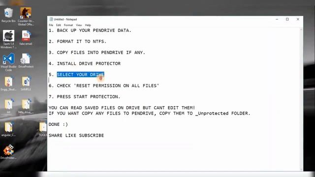 HOW TO PROTECT PENDRIVE DATA FROM SHORTCUT VIRUS AND MAKE IT WRITE PROTECT смотреть онлайн