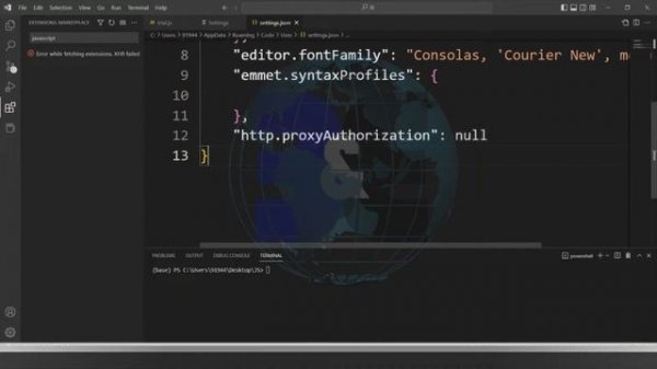 How to Fix Error While Fetching Extensions. XHR Failed in Vs Code - Microsoft Visual Studio Code