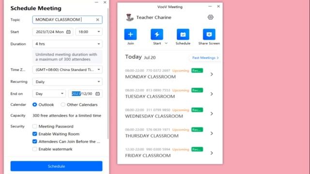 How to create and schedule a permanent link in voov meeting or Tencent meeting permanently a year смотреть онлайн
