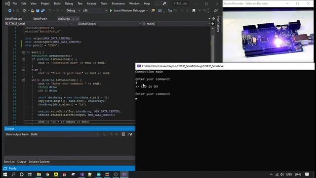 Arduino serial communication from C++ program смотреть онлайн