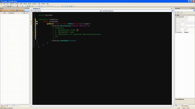 Prog I - Grundlagen C# 08: Der Compiler смотреть онлайн