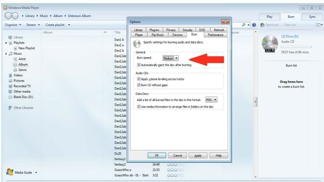 Burn A Music CD with Windows Media Player смотреть онлайн