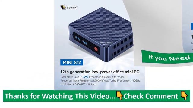 Beelink Mini S12 Pro N100 Mini S Intel N5095 Mini PC N95 8GB 128GB SSD Desktop смотреть онлайн