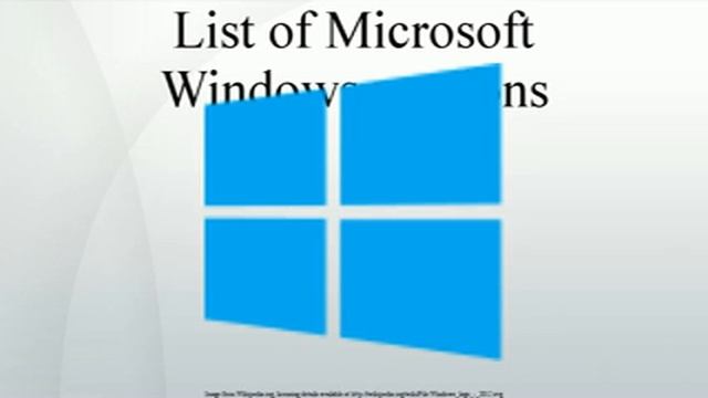 List of Microsoft Windows versions смотреть онлайн