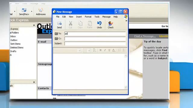 Microsoft® Outlook Express: Compose and send an e-mail in Windows® XP смотреть онлайн