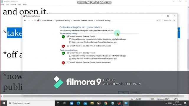 How to disable Windows defender firewall for private and public networks смотреть онлайн