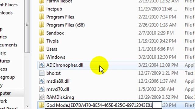 Secret god mode windows 7 смотреть онлайн