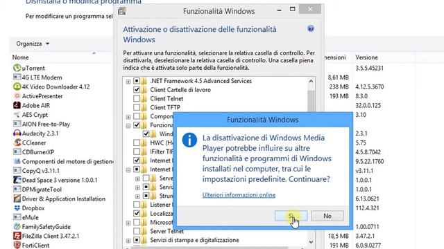 Attivare e disattivare le funzionalità di Windows preinstallate смотреть онлайн