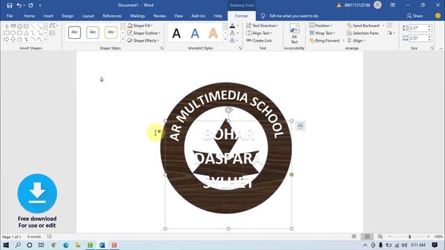 How to Make a Text Circle Logo in Microsoft Word 2020 || School Logo Design with Round Seal MS Word смотреть онлайн