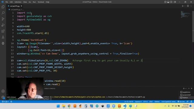 PySimpleGUI Tips - window.read() and basic cpenCV Cam code смотреть онлайн