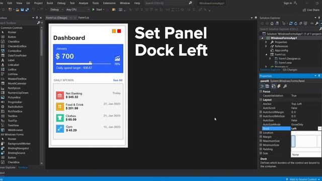 Visual Studio 2019 & 2022 Modern Template Dashboard UI Windows From C# 2023 смотреть онлайн