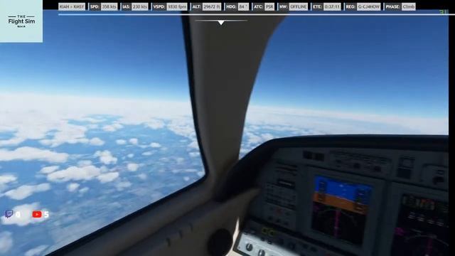 MSFS Working Title Tutorial CJ4 - KIAH to Latin VFR KMSY New Orleans смотреть онлайн