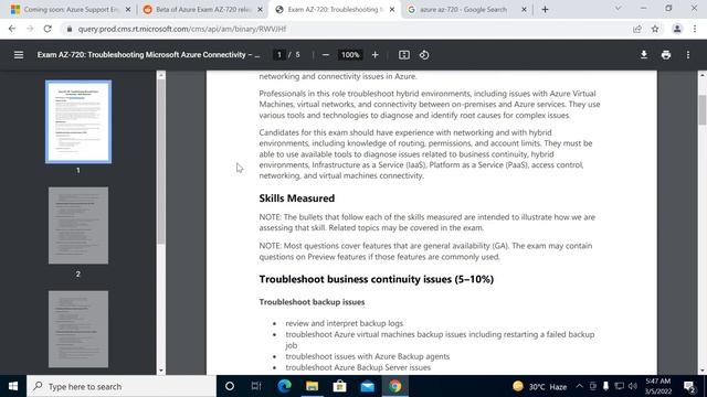 Azure New Cert | AZ-720 Troubleshooting Microsoft Azure Connectivity смотреть онлайн