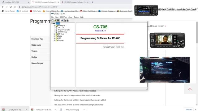 ICOM IC-705 -CPS software download and set up смотреть онлайн