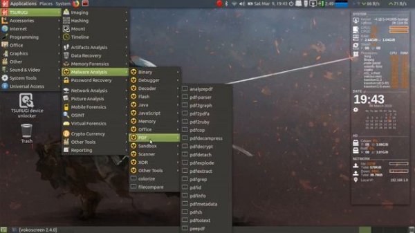 Tsurugi Kali Linux - Distro for Osint Digital Forensics and malware analysis
