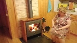 На даче топим печку Московская область