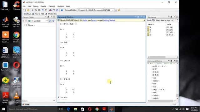 MATLAB Programming 7 - who command & clear command смотреть онлайн