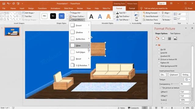 Living Room Design in Microsoft PowerPoint 2019 смотреть онлайн