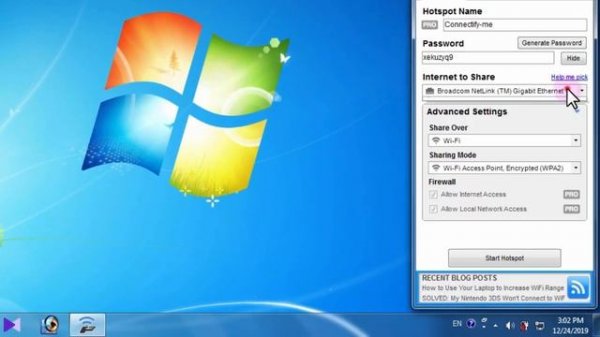 Connectify Configuration- Turn Laptop into Hotspot 🔥🔥🔥
