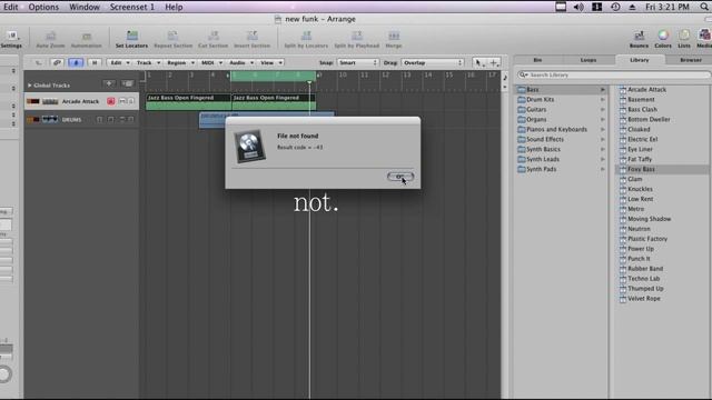 the solution for " file not found result code = - 43 " on logic pro смотреть онлайн
