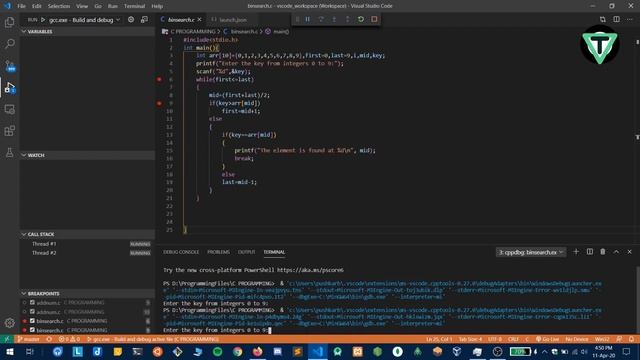 Debugging C/C++ Code in VSCode смотреть онлайн