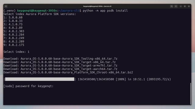 Aurora CLI 2.0, Install Platform SDK смотреть онлайн