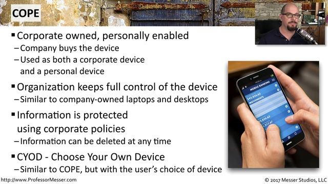 Mobile Device Deployment Models - CompTIA Security+ SY0-501 - 2.5 смотреть онлайн