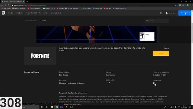 ✅ COMO DESCARGAR FORTNITE para PC 2020 WINDOWS 7, 8 y 10 [EN ESPAÑOL]😱👌😱 смотреть онлайн