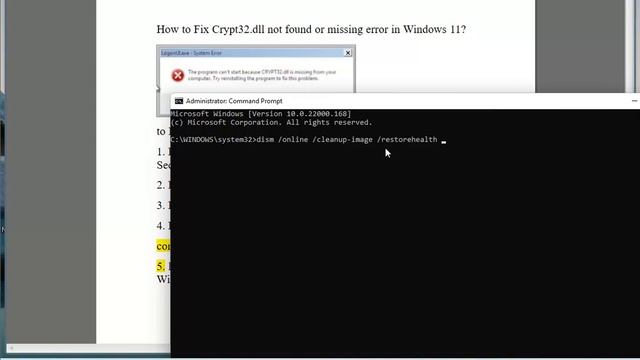 Fix Crypt32.dll not found or missing error in Windows 11 смотреть онлайн