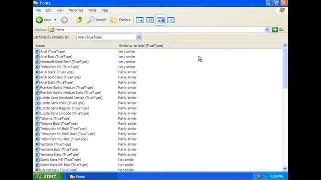 Similarity Fonts Windows XP / Similitud de las fuentes смотреть онлайн
