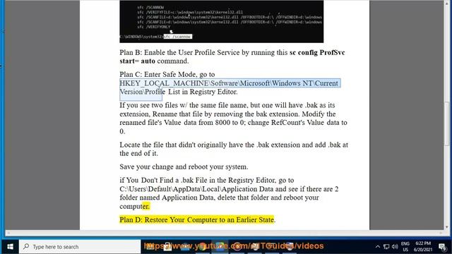 Fix The User Profile Service Failed the Logon in Windows 10 (2021 Tips) смотреть онлайн
