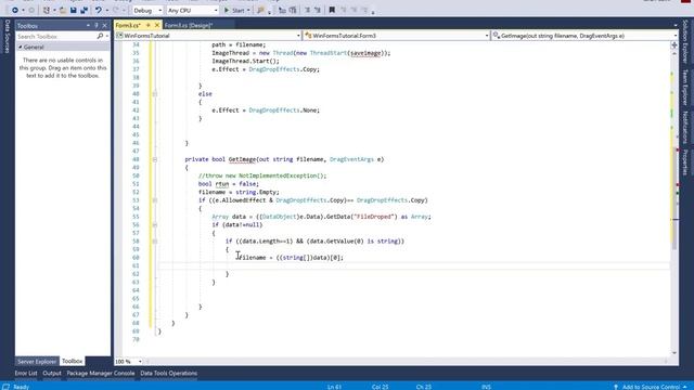 Drag and Drop Operation on Picture Box in Windows Forms C# смотреть онлайн