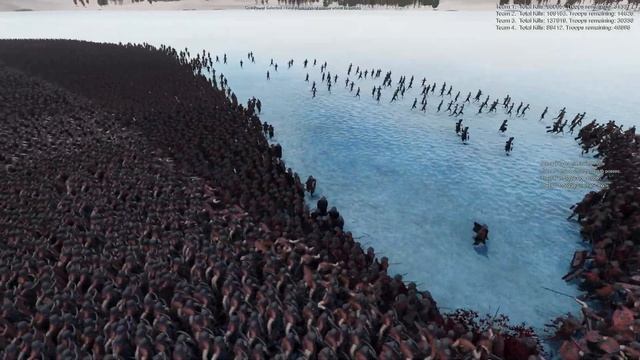 4 Teams | Free For All | English vs French vs Axe Marauders vs Empire Spearmen | UEBS 2 смотреть онлайн