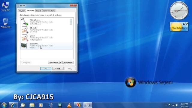 How to Set Stereo Out as Default Communication Device in Windows 7 смотреть онлайн