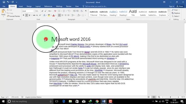 Microsoft office word 2016 Text Formatting color, size , selection , layout , font changing смотреть онлайн