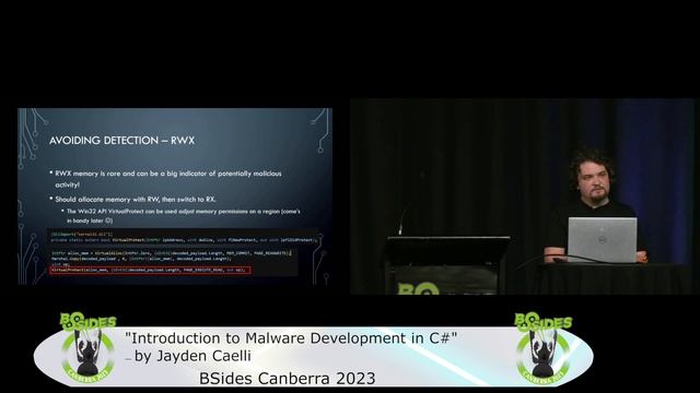 "Introduction to Malware Development in C#" by Jayden Caelli, BSides Canberra 2023 смотреть онлайн