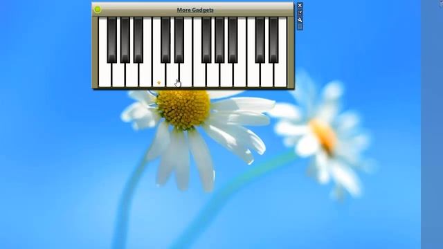 Sweet-tuned Virtual Piano Desktop Gadget For Windows 7